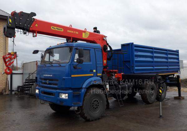 КАМАЗ 43118 самосвал с КМУ Palfinger Inman IT 150