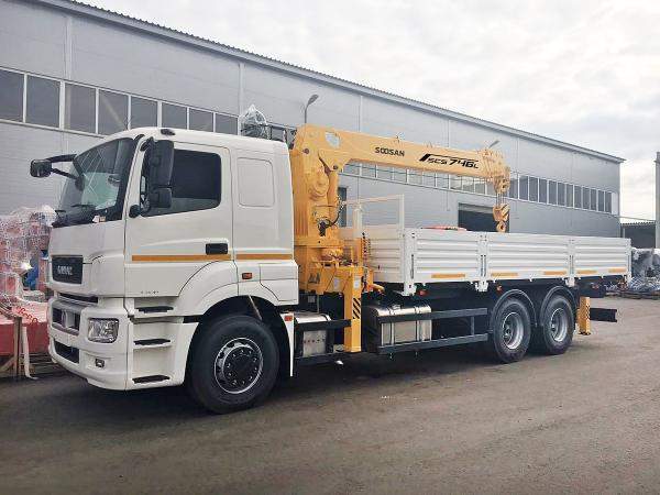 Камаз 65207 с КМУ Soosan SCS746