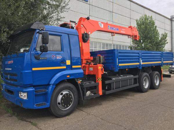 KANGLIM KS1256G-II TOP с металлической платформой на шасси КАМАЗ-65117-3010-50