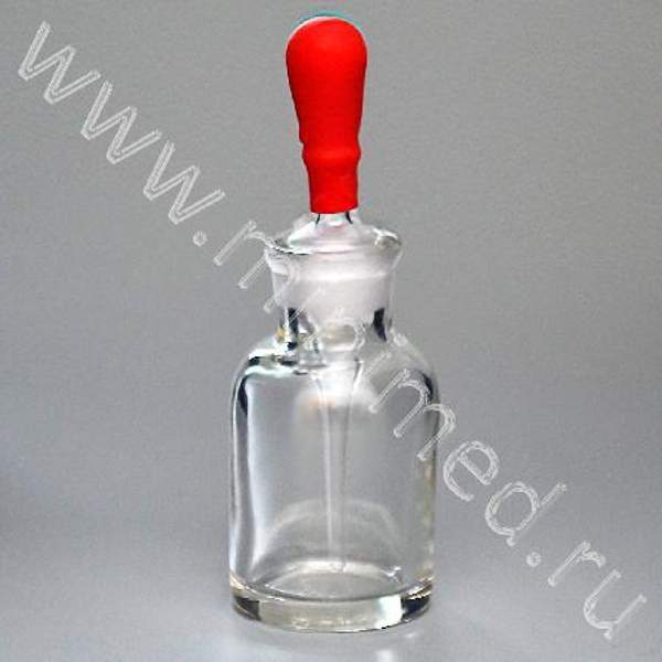 Капельница Страшейна 2-30 мл, светлое стекло, с притертой пробкой- пипеткой