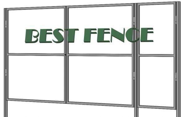 Каркас распашных ворот БЕСТ СТАНДАРТ+ (с калиткой, с замком), 4000х2000 мм