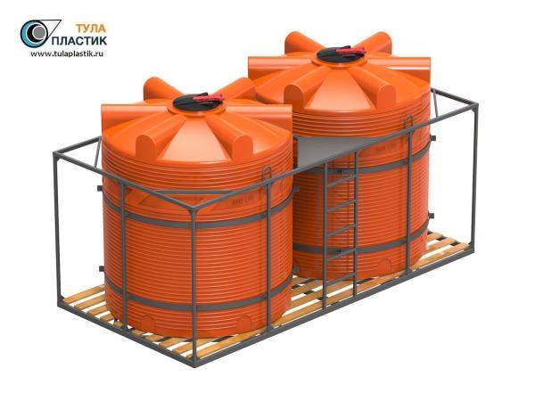 Кассета с деревянным полом двойная с емкостями V 6000 КАС