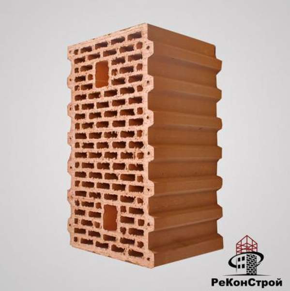 Керамический крупноформатный, поризованный, блок "Сталинград 44", 12,4 НФ, М-100