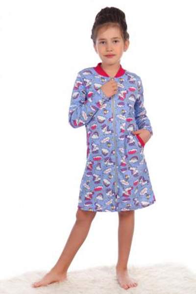 Халат детский Злата голубой