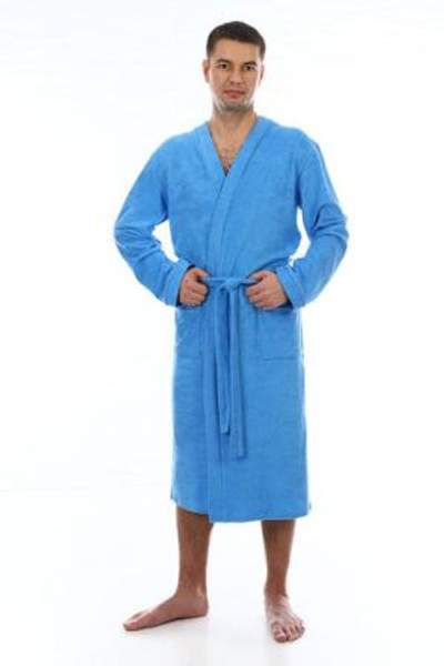 Халат мужской Облака голубой