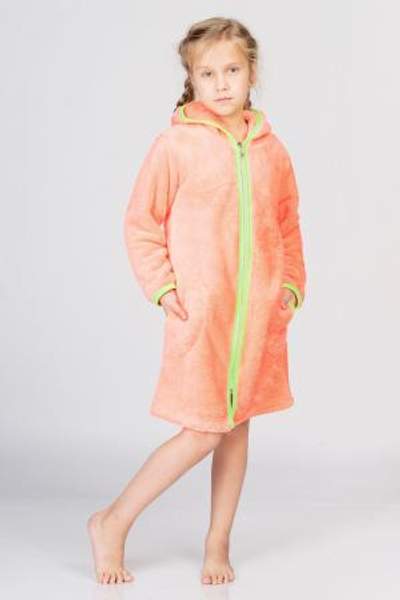 Халат подростковый Неон молния персик