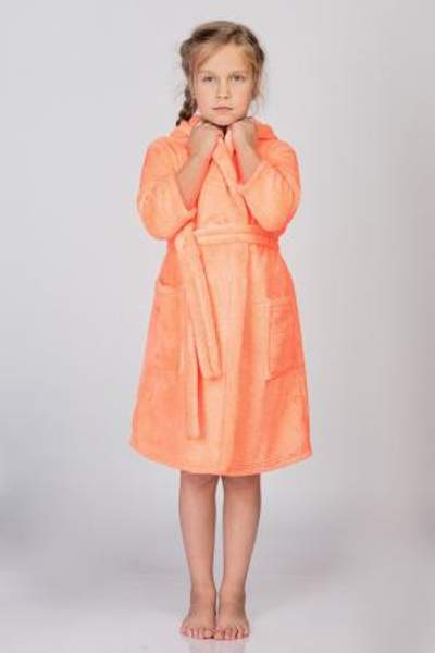 Халат подростковый Неон персик