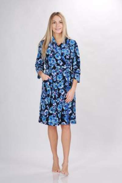 Халат женский Магнолия синий