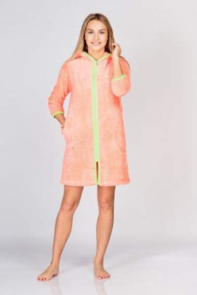 Халат женский Неон молния персик