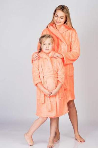 Халат женский Неон персик +size