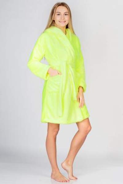Халат женский Неон желтый +size