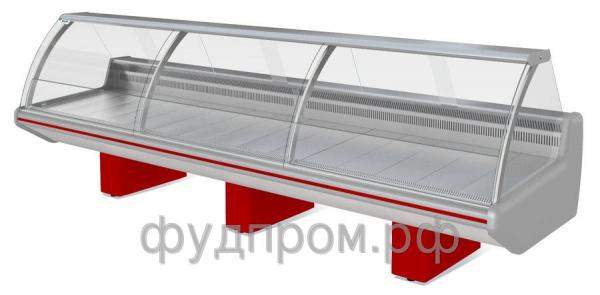 Холодильная витрина без агрегата Парабель ВХСн-1,25 (без боковин,ТРВ)(одна тумба)