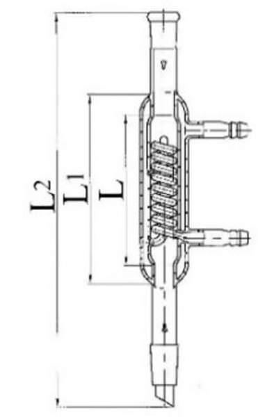 Холодильник с внутренне-наружным охлаждением, 300мм, шлиф 29/32