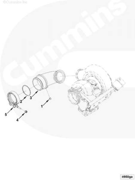 Хомут патрубка забора воздуха Cummins 3923060 3069053