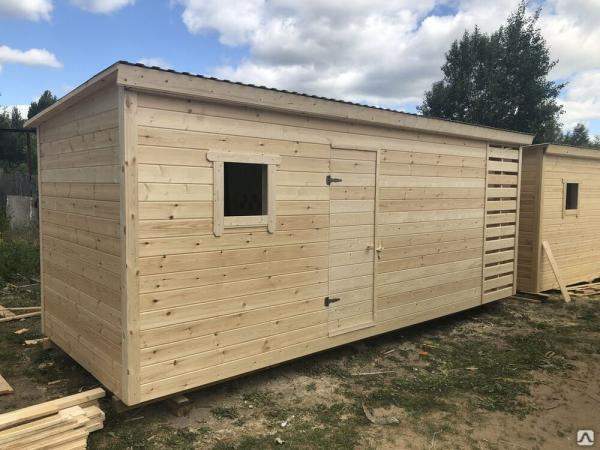 Хозблок с дровником для дачи 4*2 метра