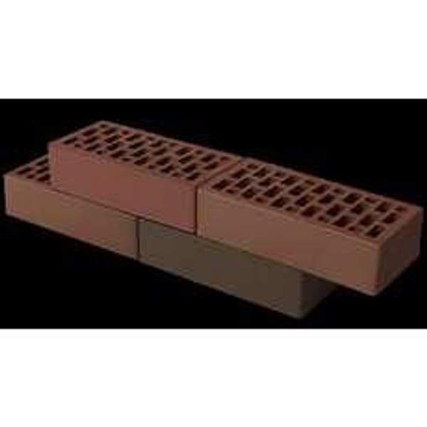 Кирпич Браер «Баварская кладка» бордо 250х120х65