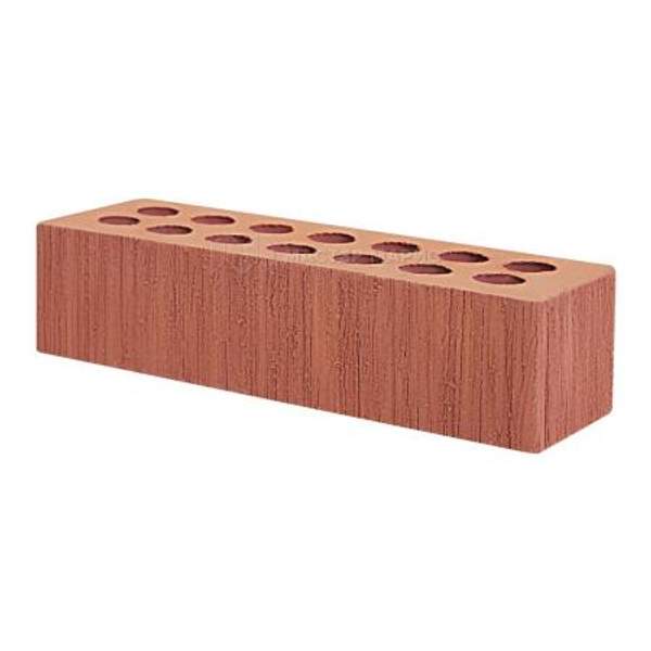 Кирпич лицевой керамический Красный «Береста» пустотелый Евро одинарный