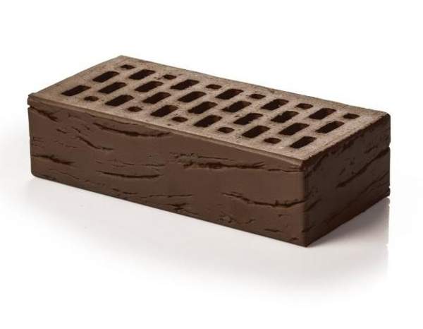 Кирпич лицевой клинкерный «Шоколад» «Антик» пустотелый одинарный