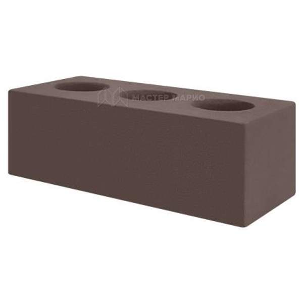 Кирпич лицевой силикатный «Горький Шоколад» пустотелый утолщенный