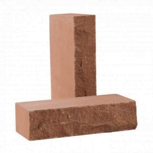 Кирпич лицевой силикатный «Красный» полнотелый утолщенный колотый