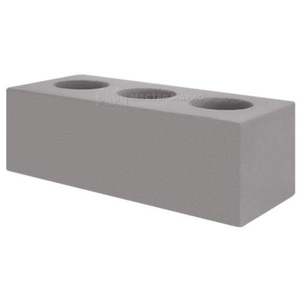 Кирпич лицевой силикатный Серый пустотелый утолщенный