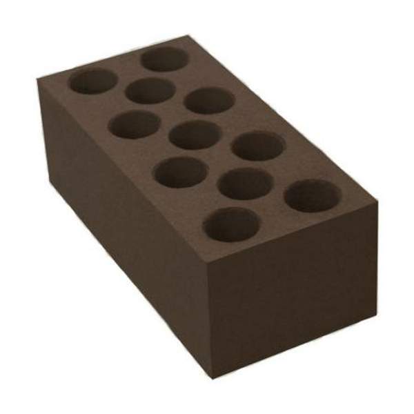 Кирпич лицевой силикатный «Ультракоричневый» пустотелый утолщенный