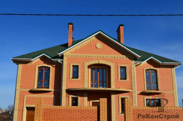 Кирпич облицовочный Белоцерковский, белый шов, персик, гладкий, 1НФ, с доставкой на объект1