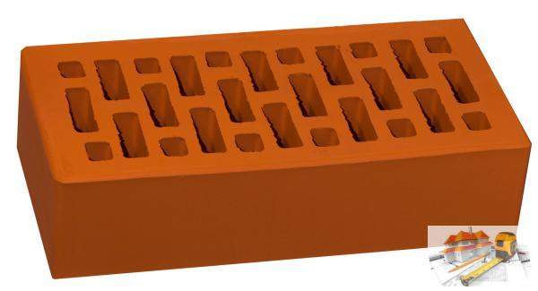 Кирпич одинарный Кр-л-пу 1NF С 250*120*65 Персик красный НовомосковскНЗКМ