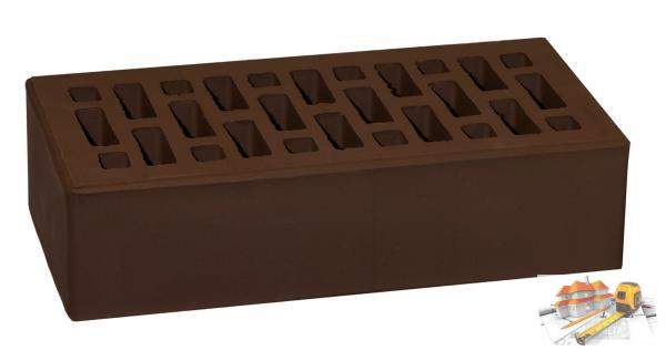 Кирпич одинарный Кр-л-пу 1NF С 250*120*65 Шоколад НовомосковскНЗКМ