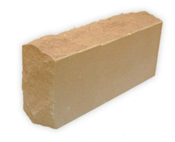 Кирпич рустированный силикатный одинарный полнотелый лицевой (угловой) жёлтый размер 240х100х65 ГОСТ 379-2015 по цене изготовителя в Екатеринбурге | Оптом и в розницу официальный дилер завода SiMAT