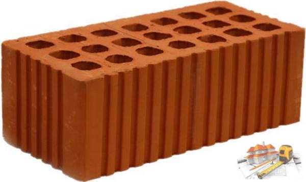 Кирпич рядовой щелевой 1,4NF 250*120*88 М150 Михневская Керамика