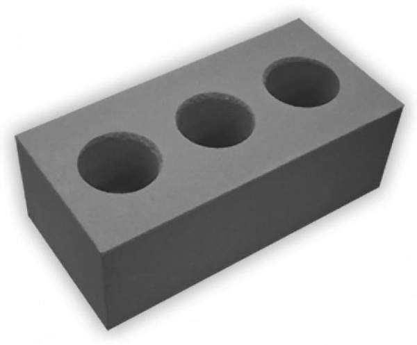 Кирпич силикатный утолщённый лицевой пустотелый объёмно-окрашенный тёмно-серый размер 250х120х88 ГОСТ 379-2015 по цене изготовителя в Екатеринбурге | Оптом и в розницу официальный дилер завода SiMAT