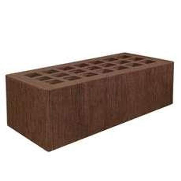 Кирпич тёмно-коричневый бархат ЖКЗ 250х120х88