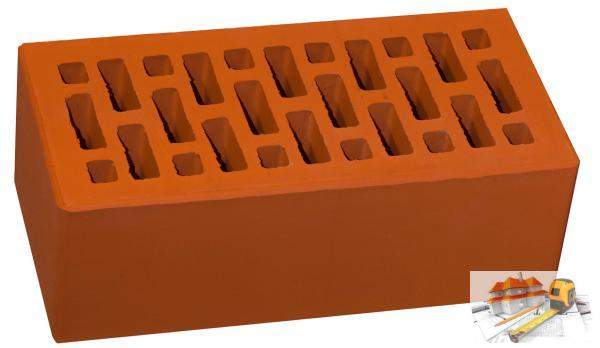 Кирпич утолщенный Кр-л-пу 1,4NF С 250*120*88 Персик красный НовомосковскНЗКМ