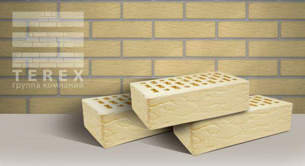 Кирпичная гора Кирпич облицовочный TEREX слоновая кость рустик 1нф