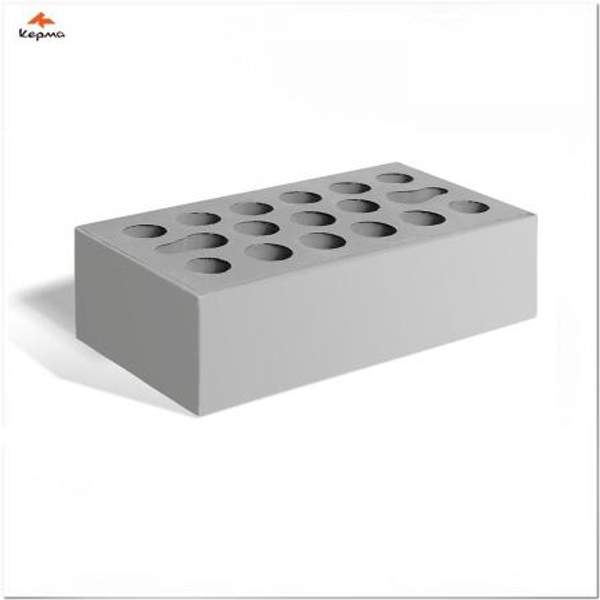 Кирпичная гора Кирпич светлый облицовочный Керма фасадный цвета серебро