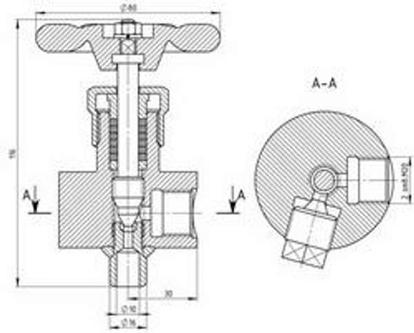 Клапан регулирующий сальниковый Ду15 Ру25 (15с92бк) тип присоединения цапковое (М33х1,5) к установкам ППУА 1600х100, ППУ 1600х100, АДПМ-12х150, запчасти