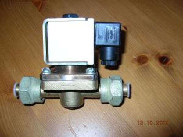 Клапан (вентиль) электромагнитный ПЗ.26227 Ду 10 присоединение штуцерно-ниппельное, арматура ППУА 1600/100, ППУ 1600/100, АДПМ-12/150, запчасти