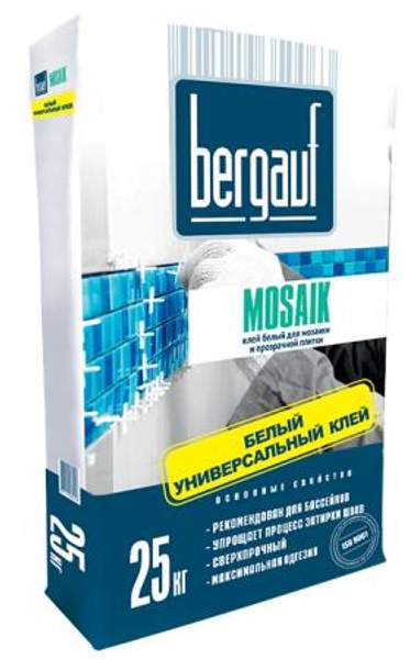 Клей белый для мозаики Bergauf Mosaik 25 кг