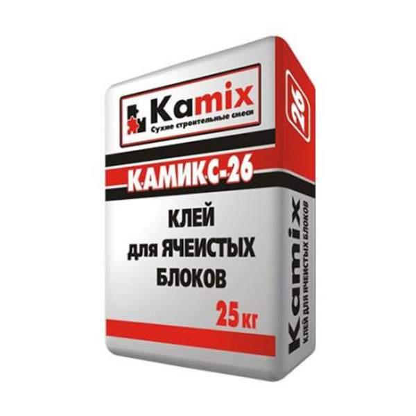 Клей для газобетона и твинблоков "Камикс-26" 25кг