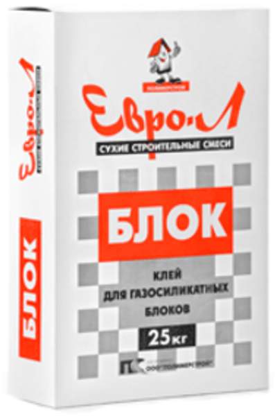 Клей для газоблоков БЛОК "ЕВРО-Л"