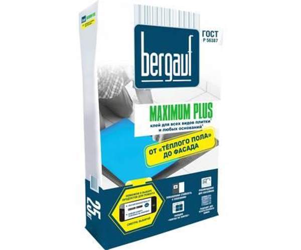 Клей для керамигранита Bergauf Keramik Maximum плюс, 25кг (56шт\п)