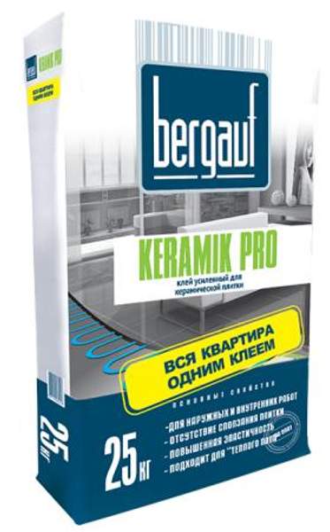 Клей для плитки и керамогранита Bergauf Keramik Pro 25 кг