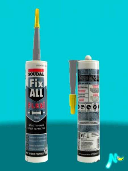 Клей-герметик MS-полимерный Fix-All FLEXI SOUDAL универсальный (Цвет:серый, Фасовка:Картридж)