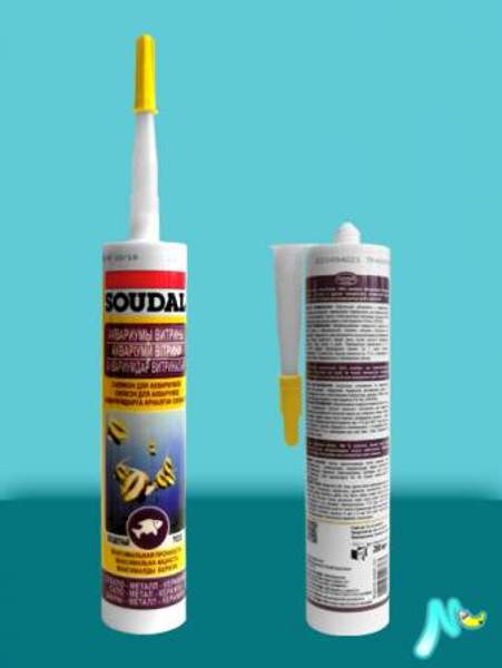 Клей-герметик силиконовый Aquarium Silicone SOUDAL для аквариумов (Цвет:бесцветный)