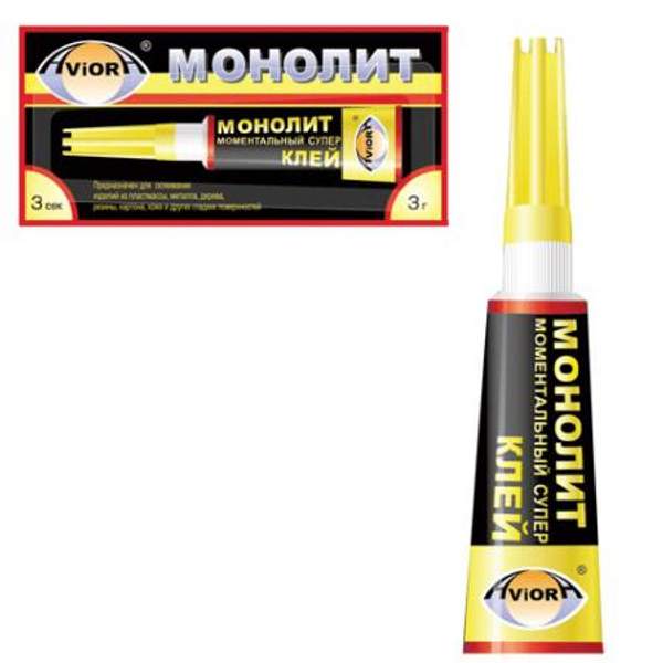 Клей моментальный универсальный Монолит "AVIORA" 3 г