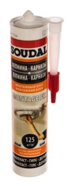 Клей монтажный "Монтаж Фикс" (жидкие гвозди) Soudal 12х280мл.