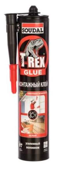 Клей монтажный Soudal T-REX RED момент. схватывания 12х380мл.