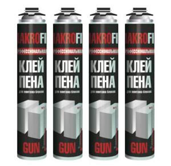 Клей-пена для монтажа блоков MAKROFIX