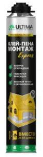 Клей-пена Ultima Express Монтаж строительно-монтажный 750 мл, шт
